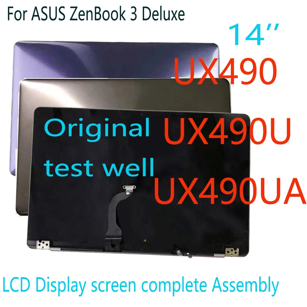 

Original 14’’ Replacement For Asus ZenBook 3 Deluxe UX3490U UX490 UX490UA LCD Display Glass Panel Screen Complete Assembly Upper