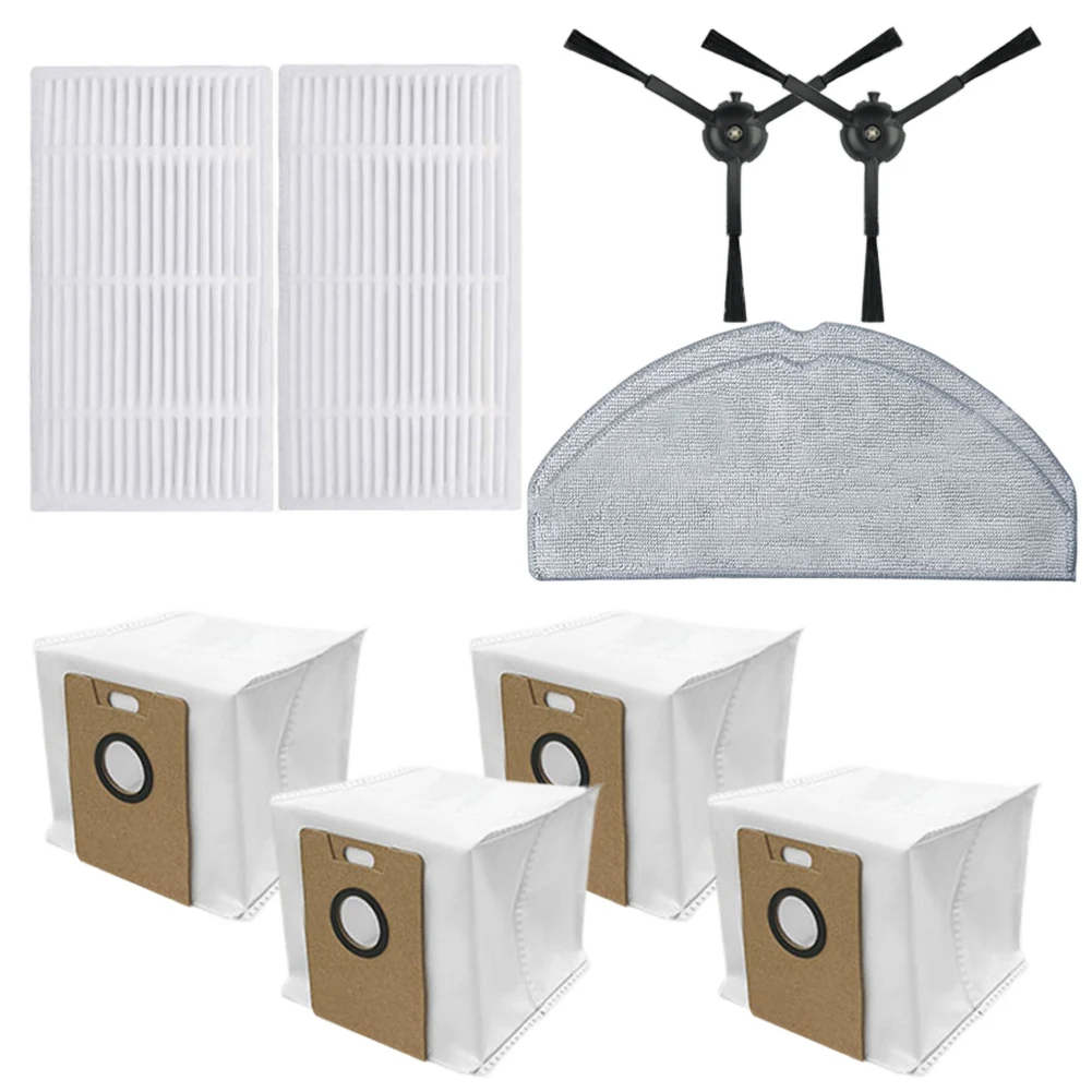 

10pcs/se For Tapo RV30 Max /RV30 Max Plus/RV20 Max/RV20 Max Plus Robot Vacuum Cleaner Parts Side Brush Filter Mop Cloth Bags Kit