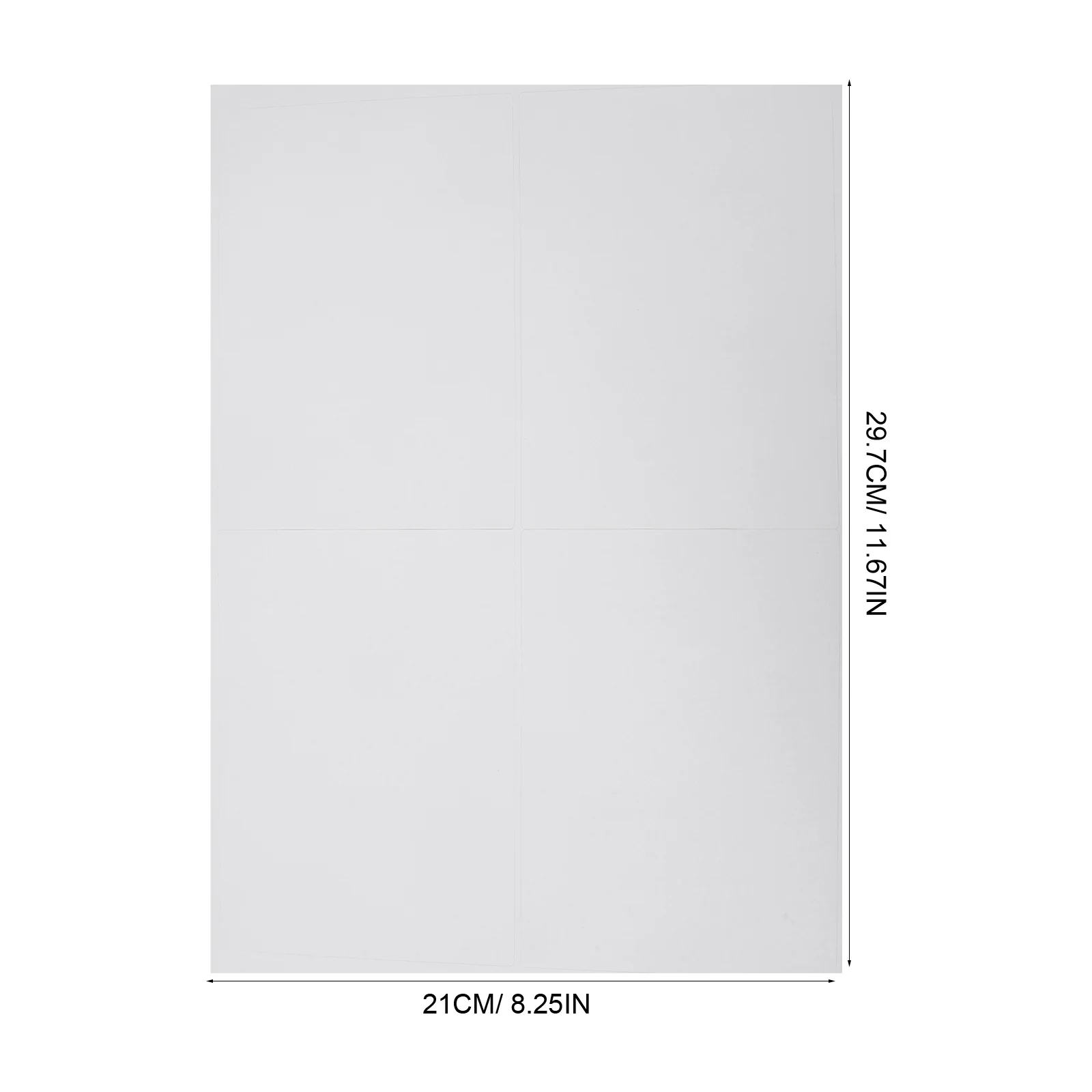 100 ورقة A4 ورق ملصقات غير لامع ذاتي اللصق مقاوم للماء وقابل للطباعة متوافق مع طابعات الليزر النافثة للحبر