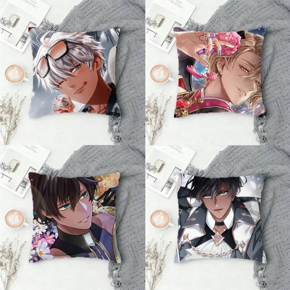 

O-Obey Me Double-sided Printed Square Pillow Cover Decorative Cushion Cover for Sofa Bedroom Bedside