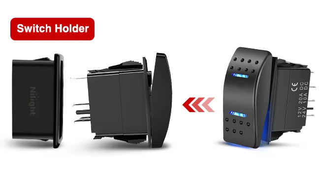 7PIN ON-OFF-ON Rocker Switch