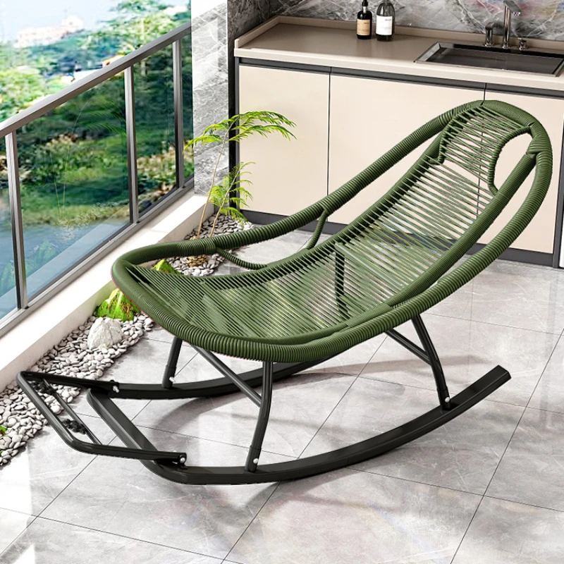 Chair Adult Sleeping Reclining Chair Single Lunch Break Rattan Happy Chair