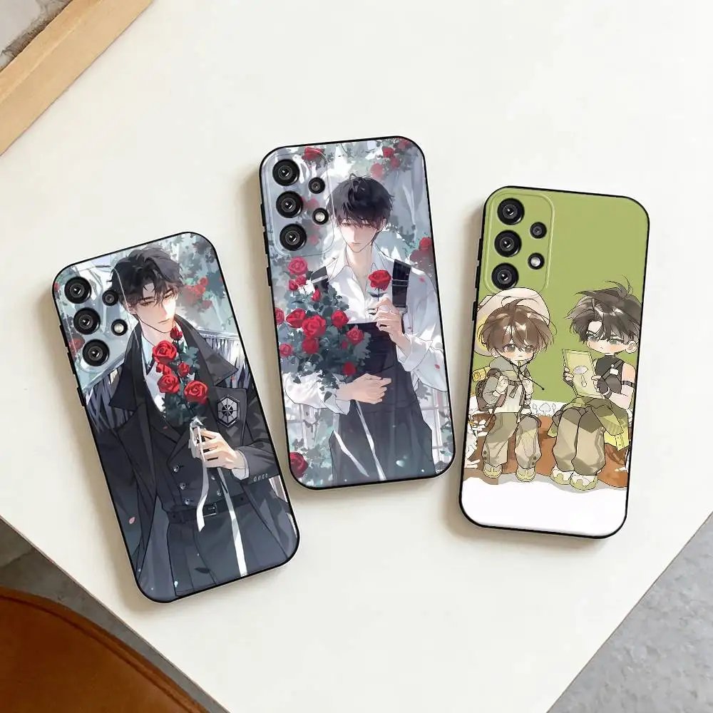 Little M-Mushroom An Zhe Lu Feng Phone Case For Samsung S25,S24,S21,S22,S23,S30,Ultra,S20,Plus,Fe,Note,10,9,5G Black Cover