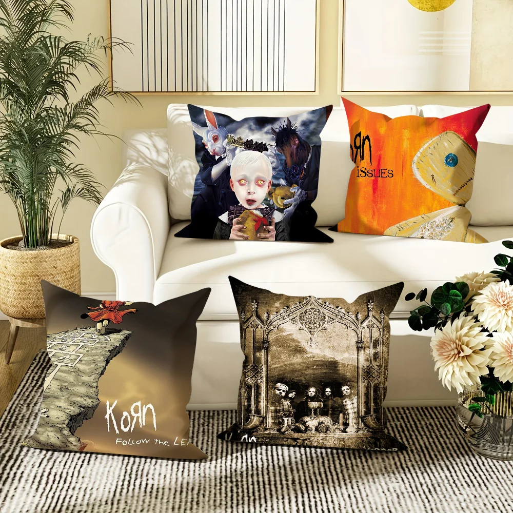 

Band Singer K-Korn Follow the Leader PillowCover Square room Sofa with for Home Use Plush Cute Cushion