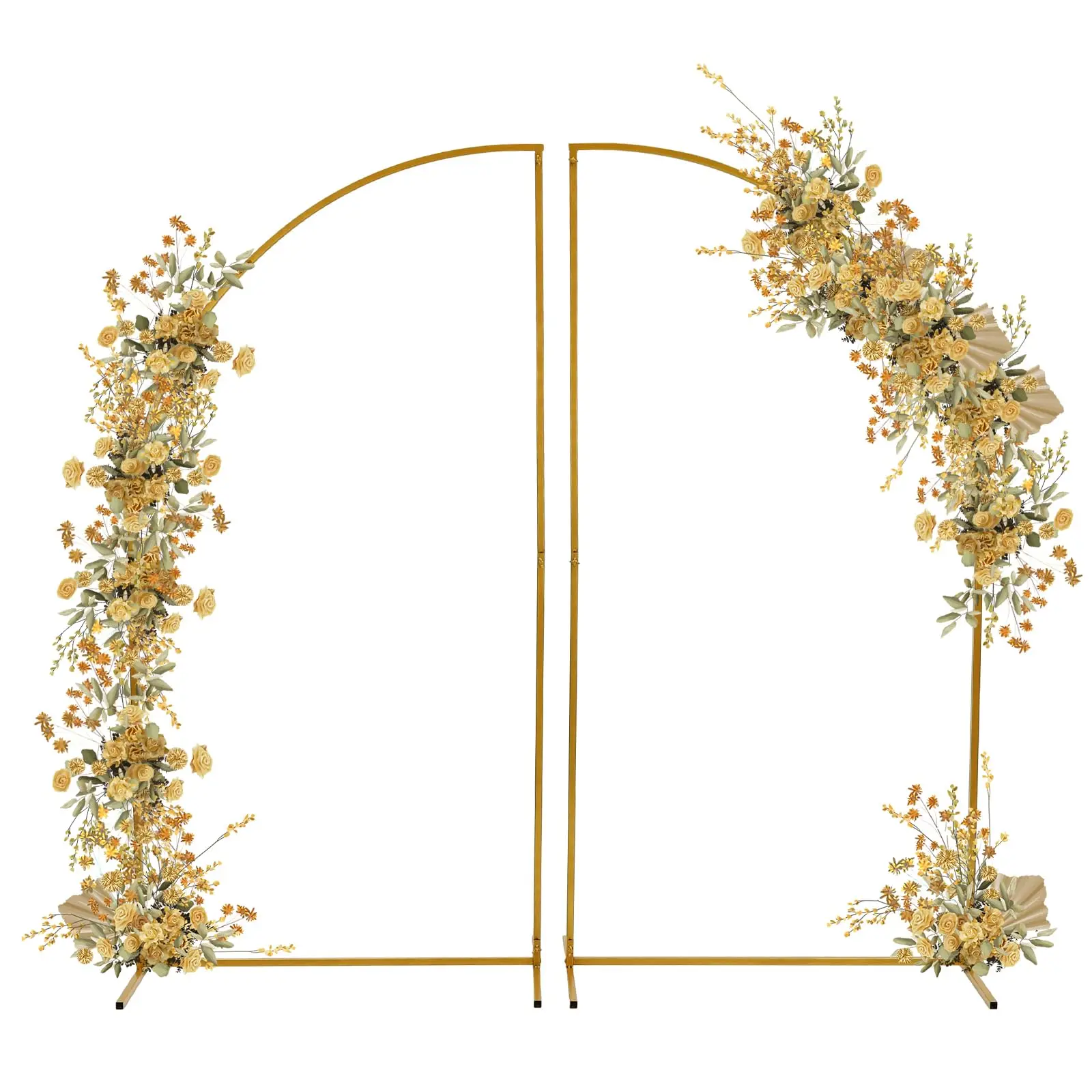

Wedding Arch Backdrop Stand, Set of 2 Wedding Arches for Ceremony Square Metal Balloon Arch Stand Garden Arbor Frame for Wedding