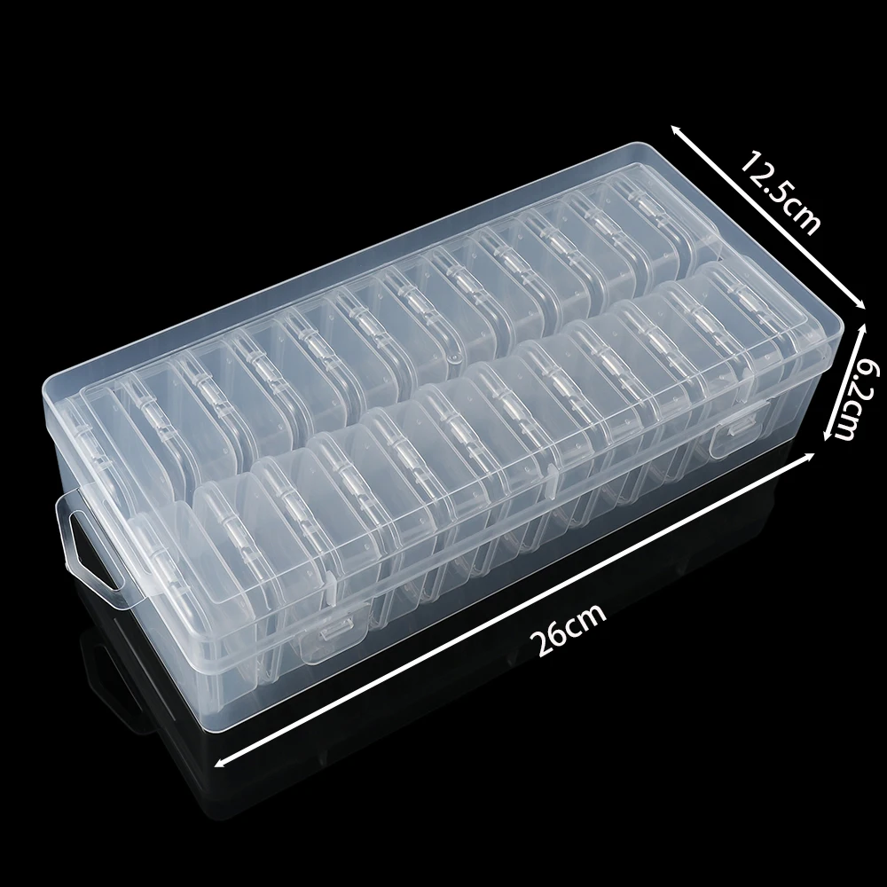 Kraal Organizer Box 12/24/30 Stuks Kleine Doorzichtige Plastic Kraal Opslag Containers Met Scharnierend Deksel Voor opslag Ambachten Sieraden Organizer