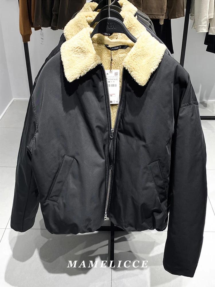 MAMELICCE Original design berber Fleece Fur Turn-down collar Cotton clothes high quality padding jackets man winter Men's tops