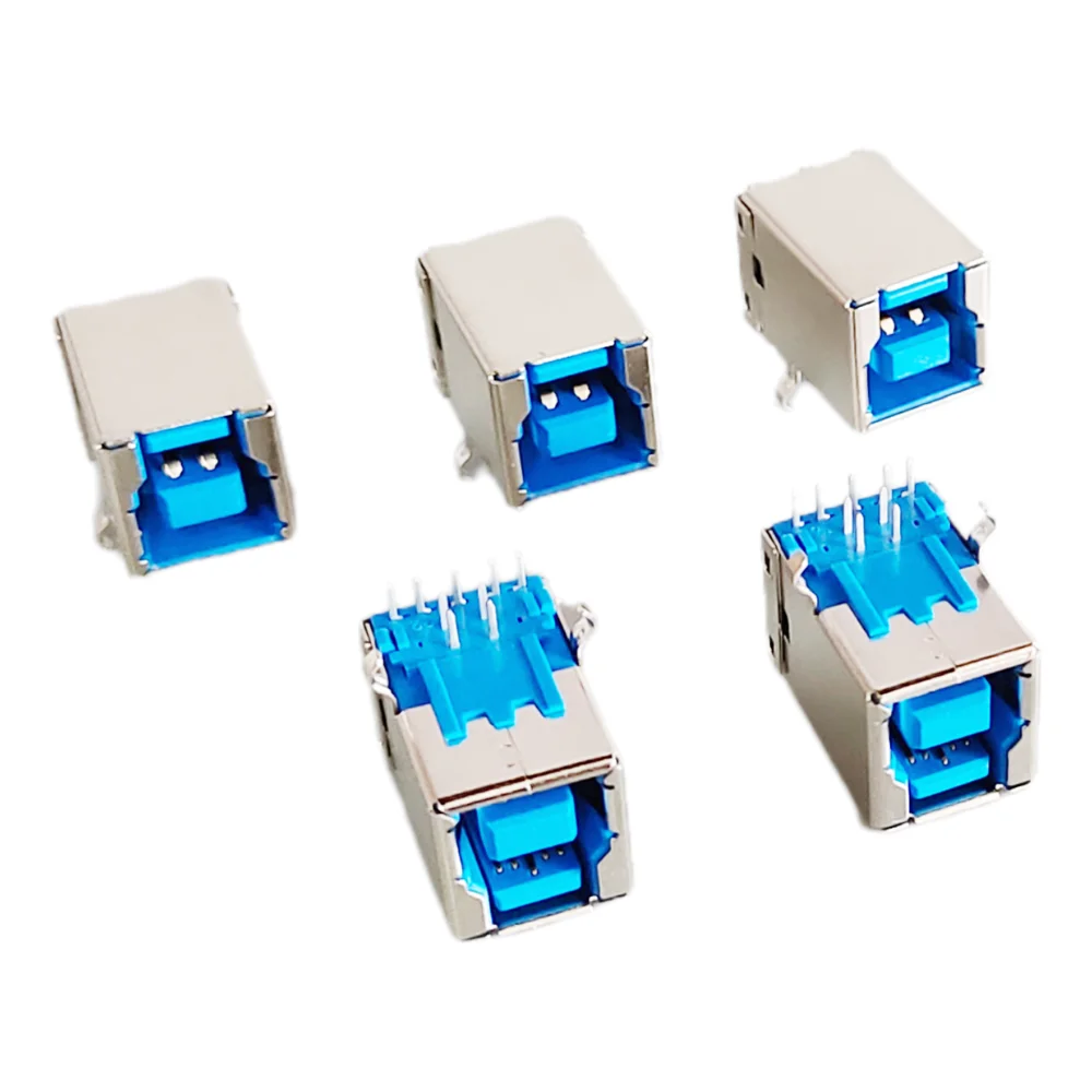 5/10PCS USB 3.0 Type B Female Right Angle Socket Connector - USB-B 90° AF Jack for Printer Scanner Interface Replacement
