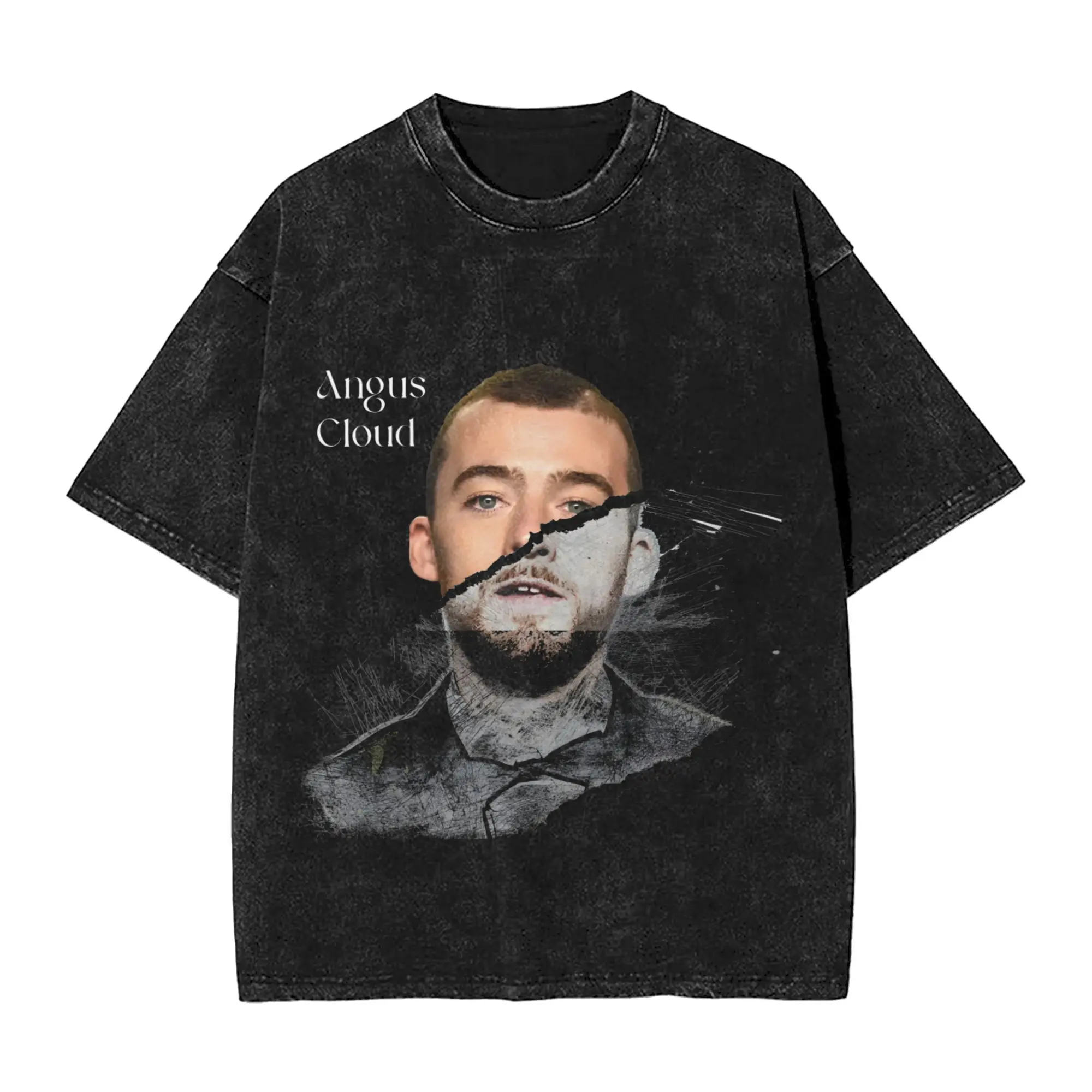 Fezco Fez Angus Cloud Washed T Shirts Streetwear Hip Hop Vintage T-Shirts  Tee Shirt for Men Women Cotton High Street