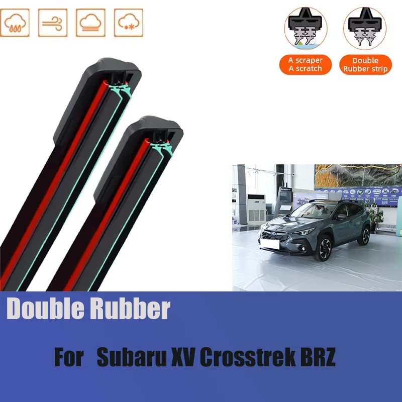 

For Subaru XV Crosstrek BRZ Front Windshield Wiper General Motors Multifunctional Double Rubber 2012-2019 Year Auto wiper
