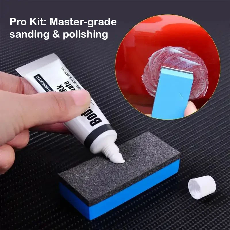Uniwersalny zestaw do naprawy rys na lakierze samochodowym z pisakiem i papierkiem ściernym, wodoodporny marker do lakieru samochodowego, nie tylko do Tesli, Audi, czarny, biały, czerwony, srebrny