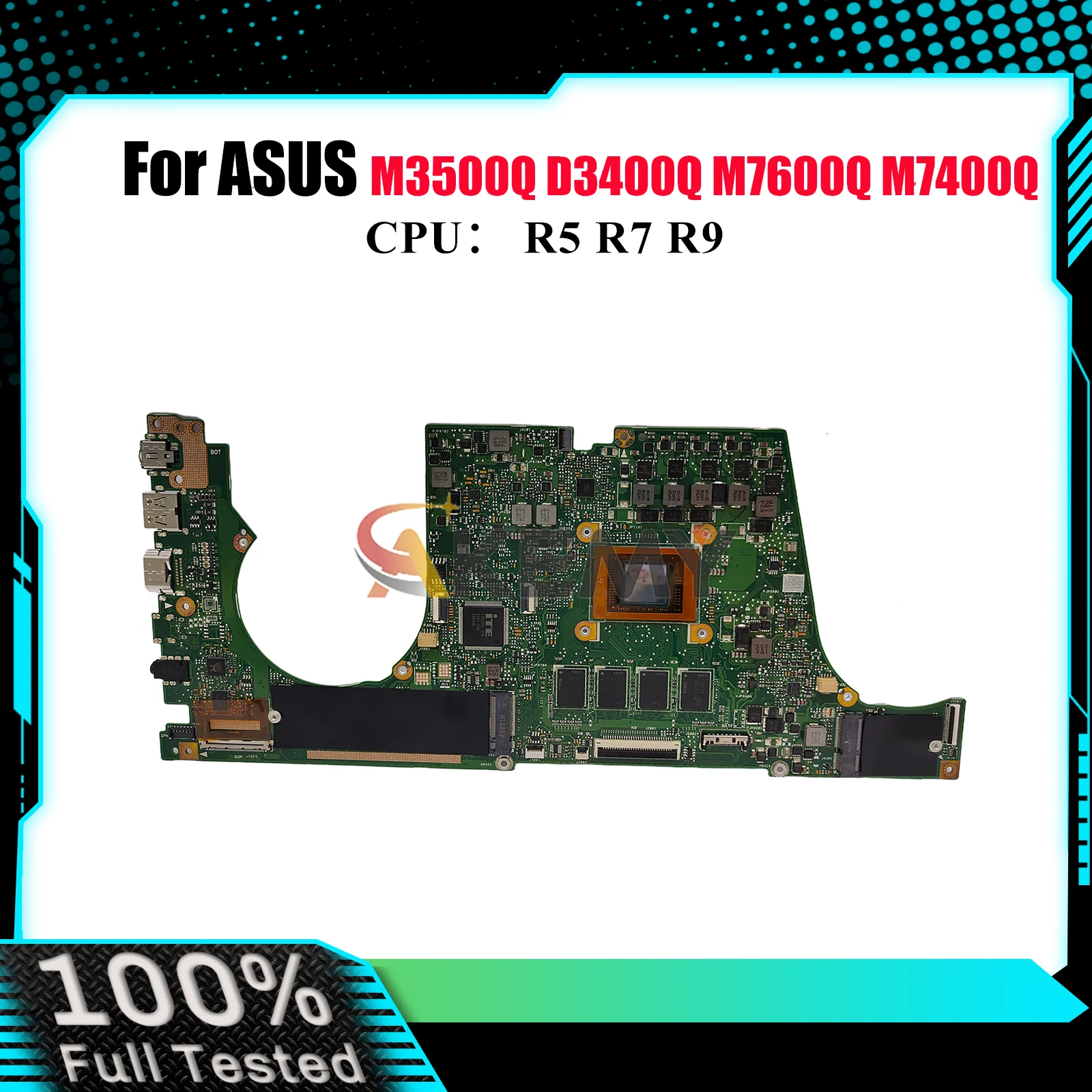 

Материнская плата M3400QA для ноутбука ASUS VivoBook M3401Q D3400Q M3400QC M3400QE M3400Q M7600Q M7400Q M3500Q с процессором R5 R7 R9