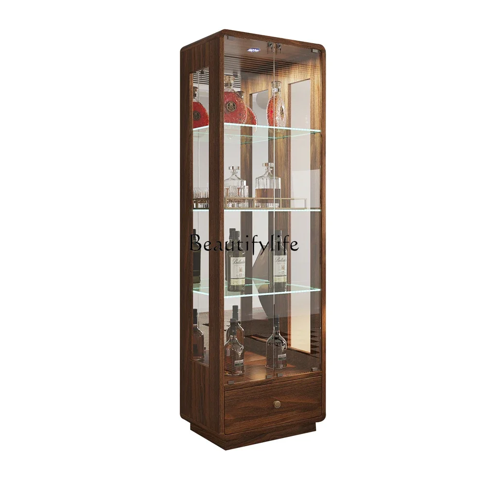 

*European-style Wine Cabinet Wall-mounted Home Living Room Glass Display American-style Red Wine Cabinet