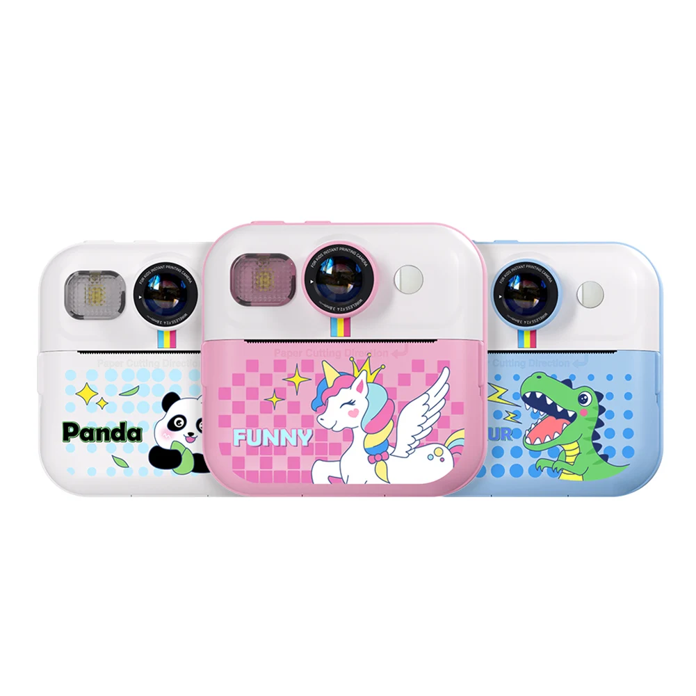 Kids Mini Instant Print Camera with 3 Rolls Print Paper Child Digital Camera Digital Photo Camera Toy for Girls Boys Aged 3-12