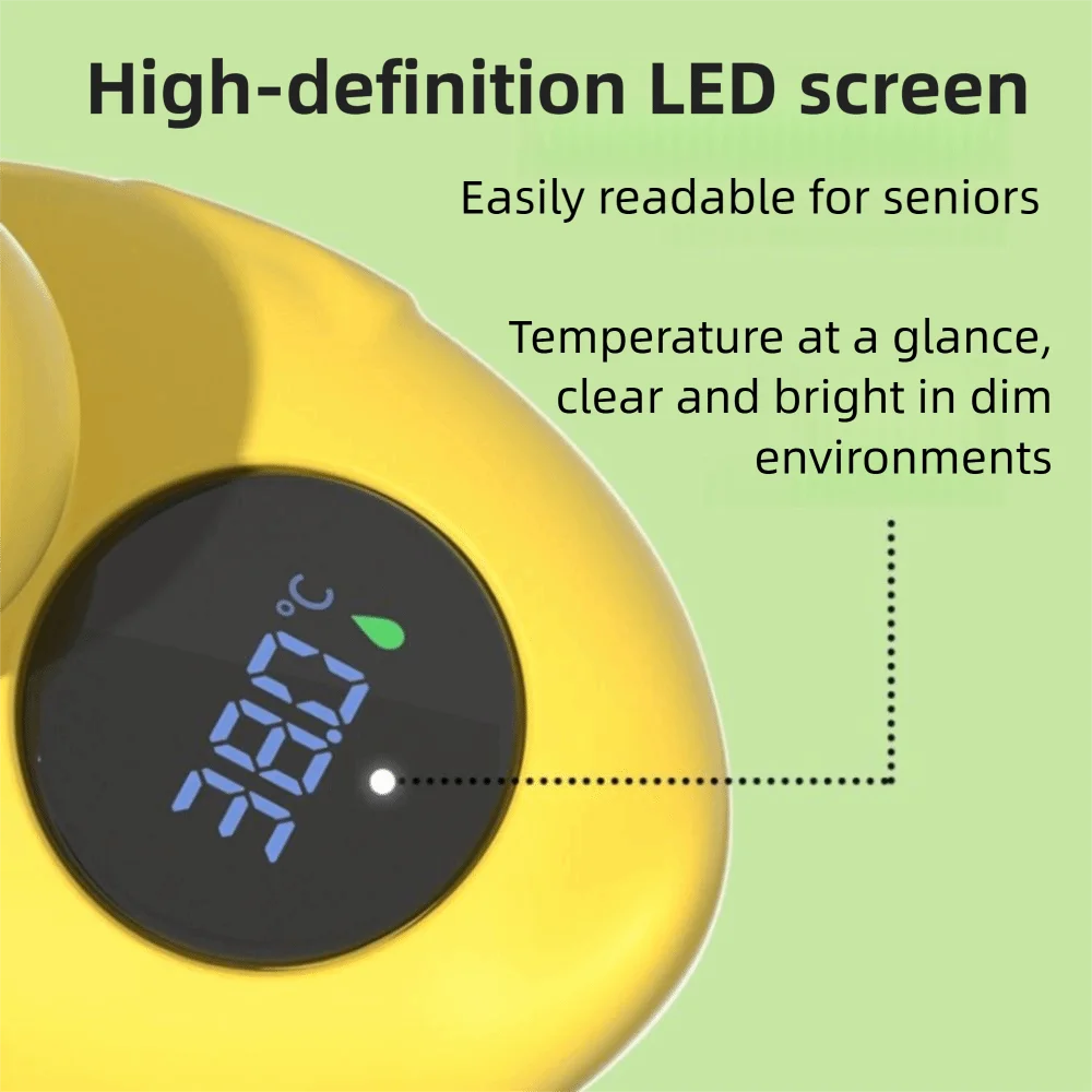 Little Yellow Duck Bath Thermometer Cartoon Floating Bath Temperature Monitor Waterproof LED Display Shower Water Indicator