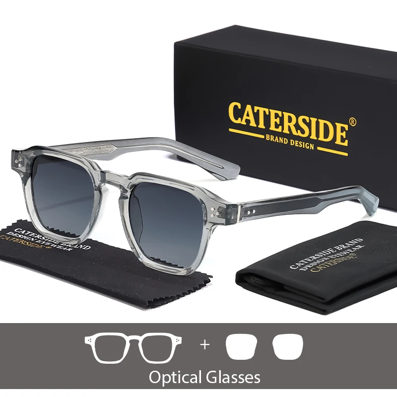 CATERSIDE Vintage Prescription Men's Sunglasses High Quality Frame Square Personalized Design Women's Optical Sunglasses
