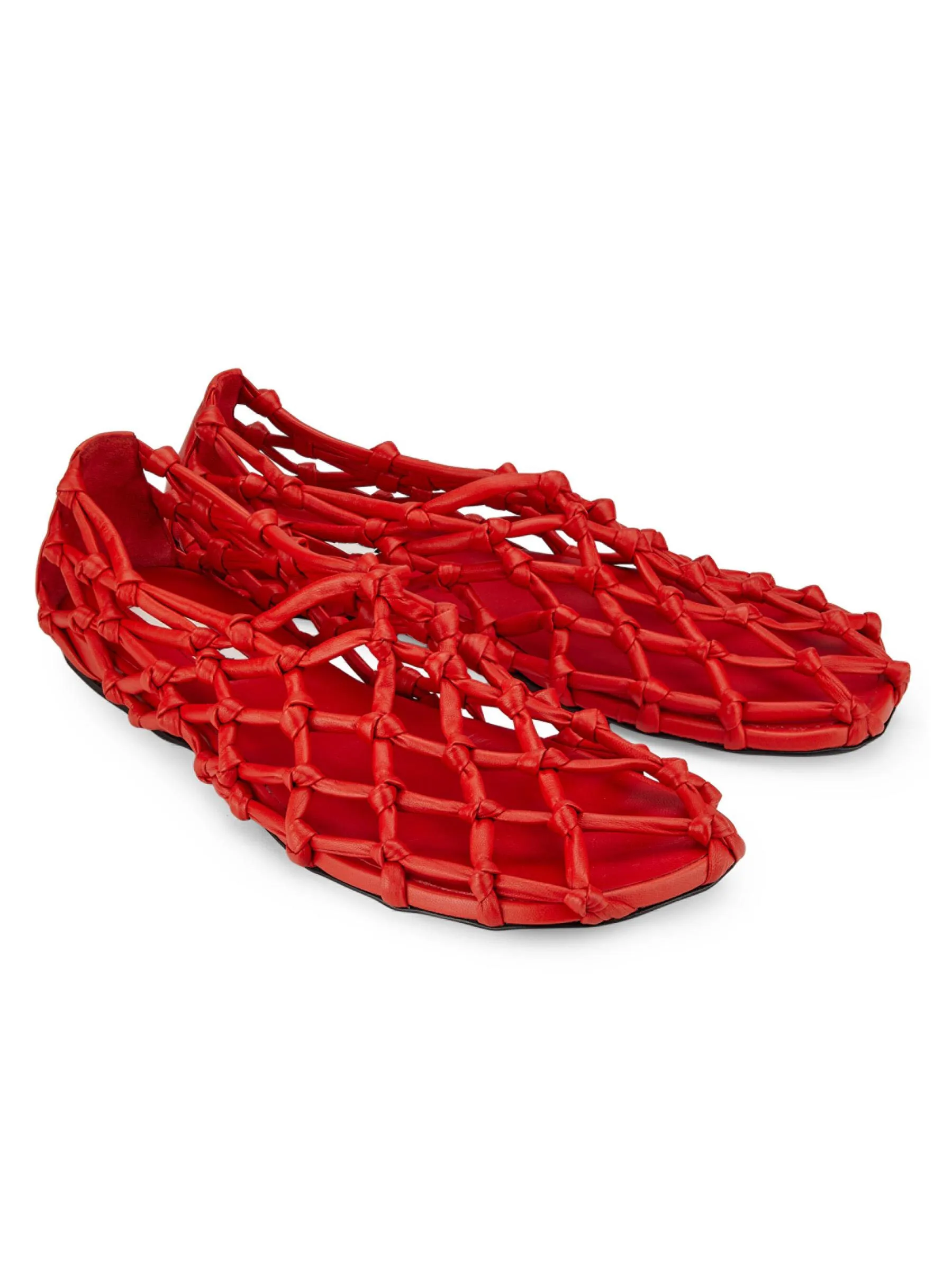 

Women's Shoes Knotted Leather Ballerina Flats Knot-detail Ballet Flats Woven