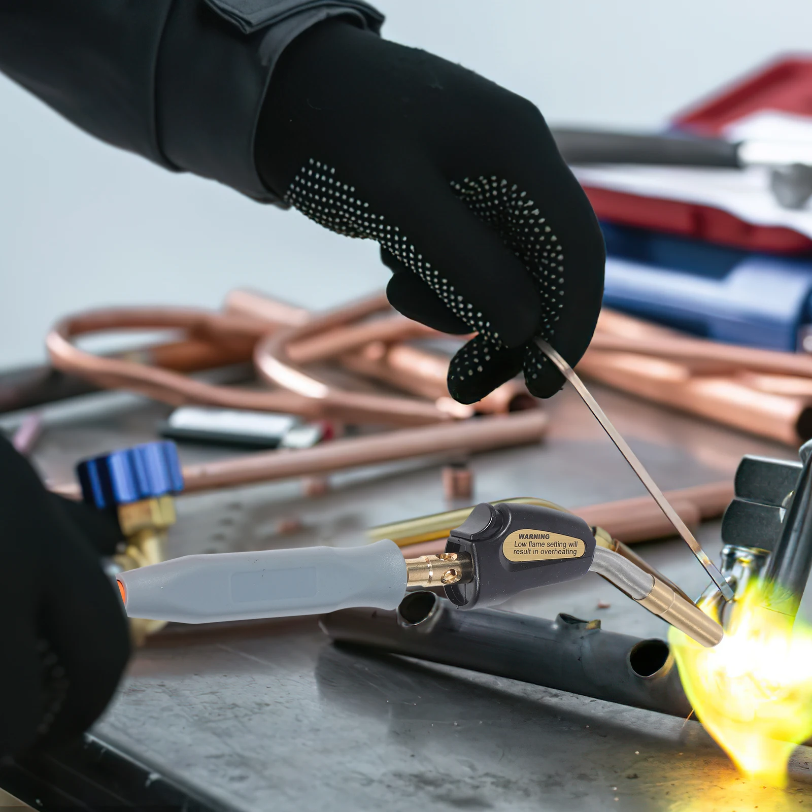 

1 set Flame Welding Gun Propane Torch Head for Snow Melting Copper Rubber Aluminum Steel Handheld Kitchen Bar Tools Blowtorch