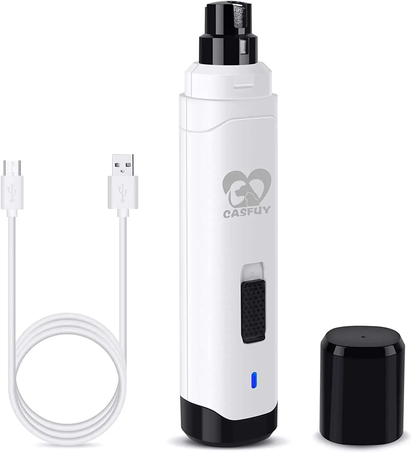 

Перезаряжаемая электрическая машинка для стрижки когтей для животных - 2-скоростной триммер для безболезненного ухода за собаками и кошками, белый цвет