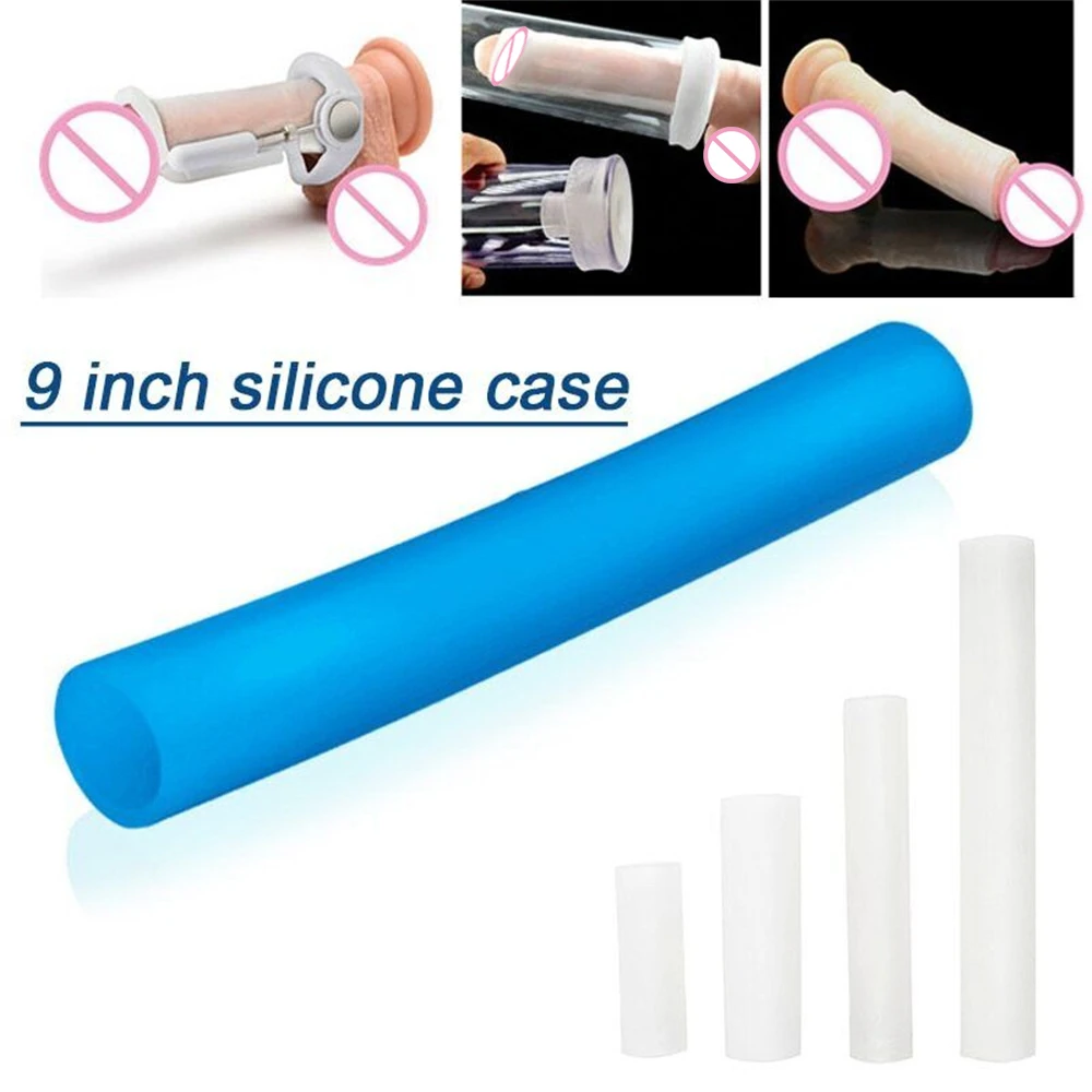 Siliconen Mouw Penis Extender Pomp Vacuüm Cap Accessoires Vergroting Eikel Beschermer Herbruikbare Dick Klemkit Diverse Maten