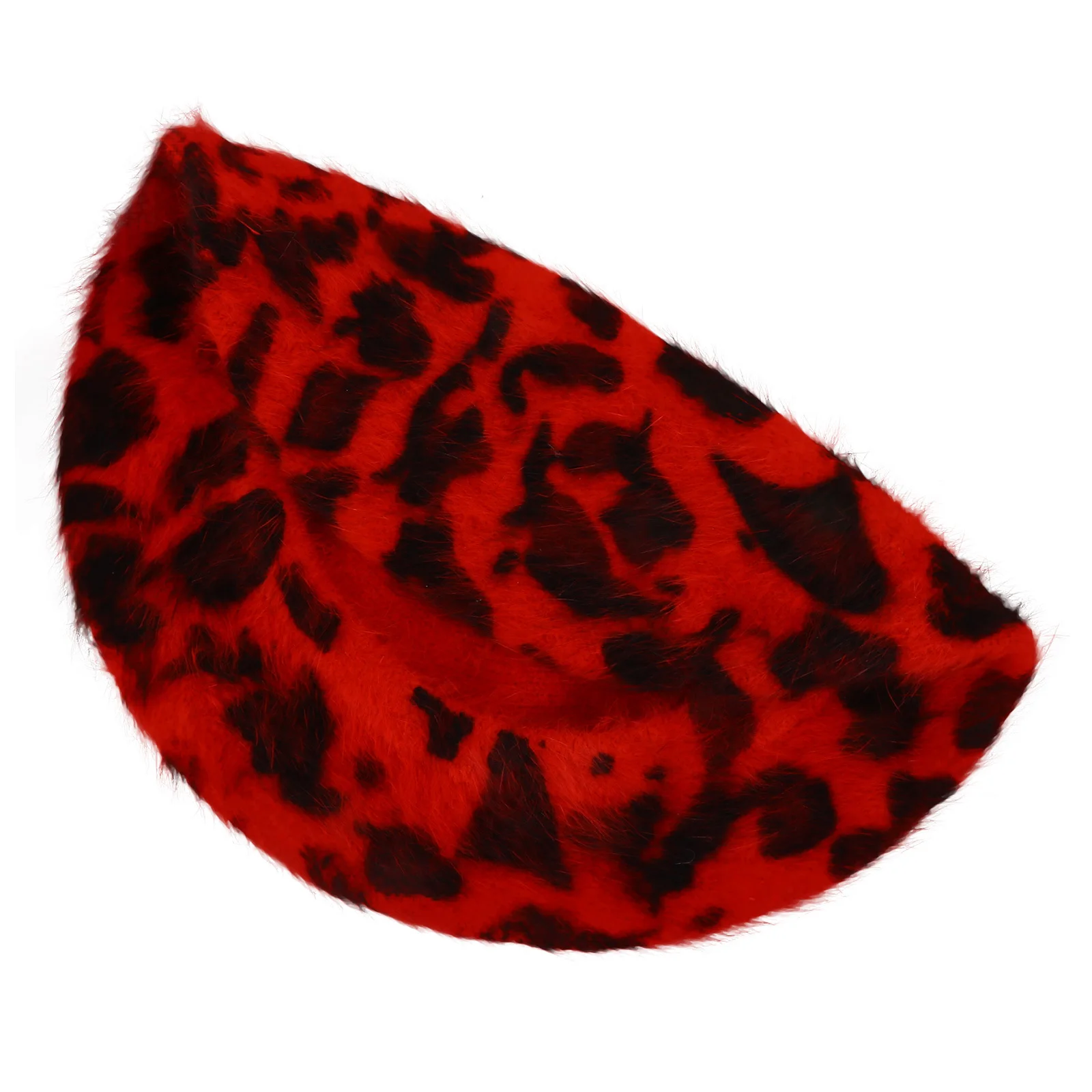 

Women Rabbit Hair Beret Hat Leopard Print Autumn Winter Fashion Warm Stylish Beret Cap for Women Lady Hat