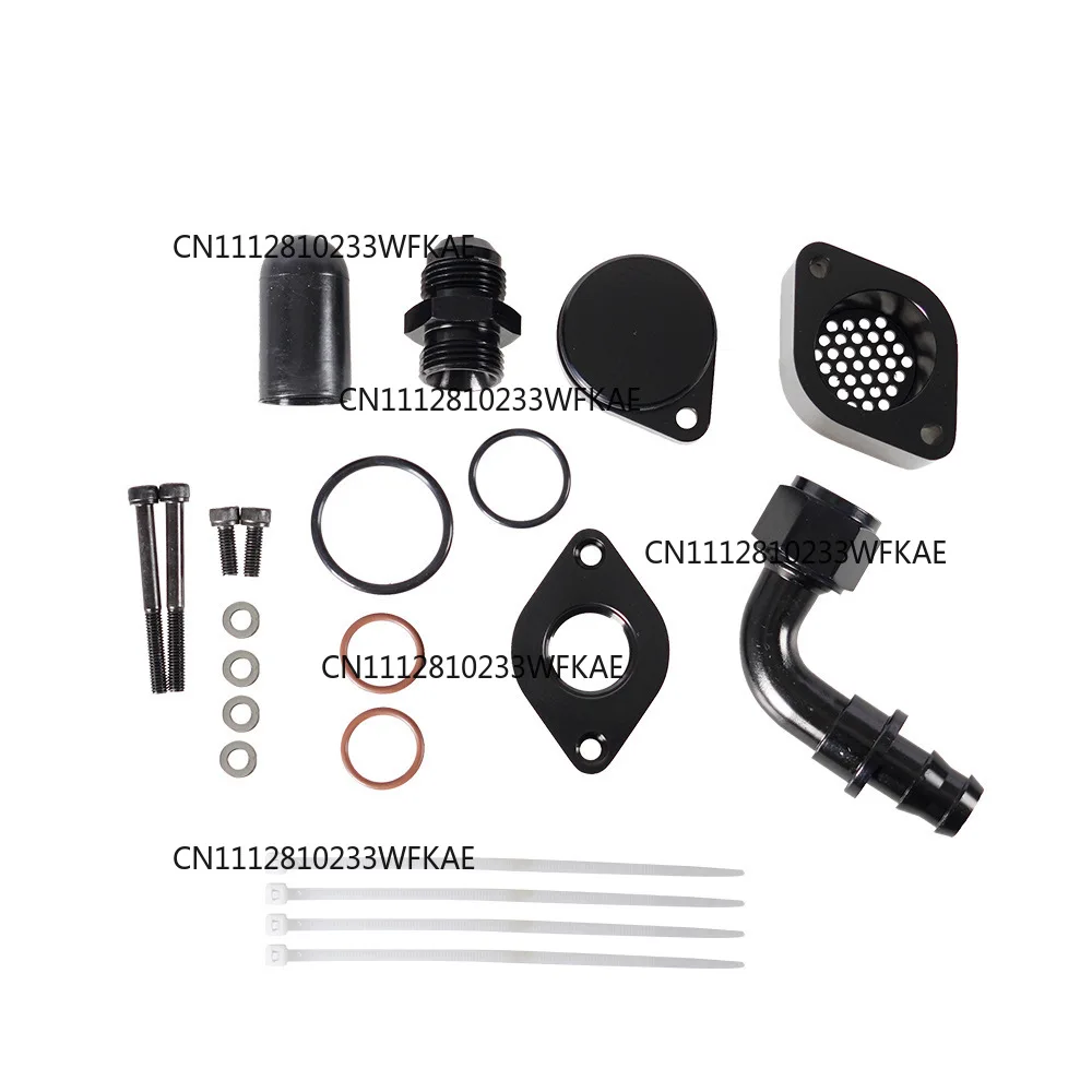 Car modified 6.7L power stroke engine, crankcase ventilation diversion for 11-16 Ford