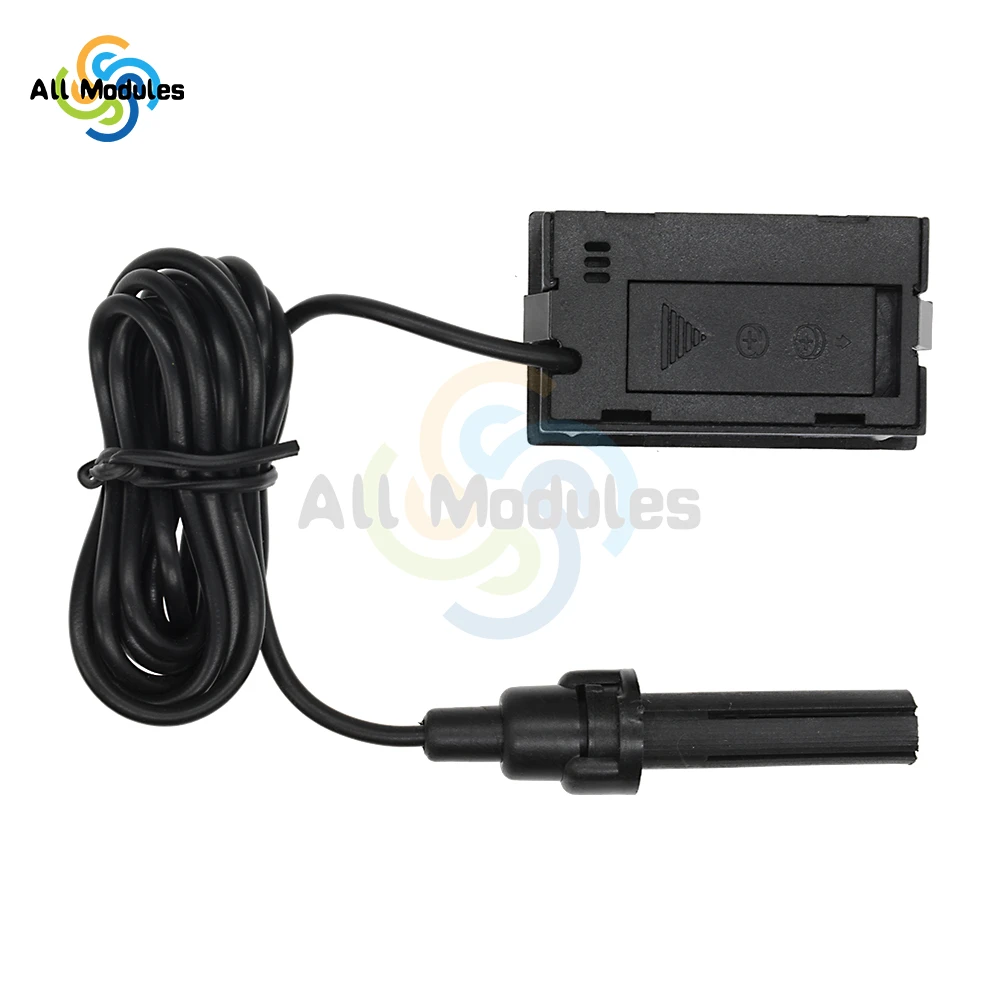 Mini Digital LCD Indoor Convenient Temperature Sensor Humidity Meter Black White Thermometer Hygrometer Gauge with Sensor Probe