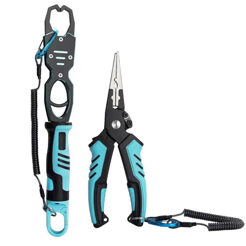 Selco Anti Slip Fish Lip Grabber Portable Fishing Grip Tool with Lanyard and Storage Bag