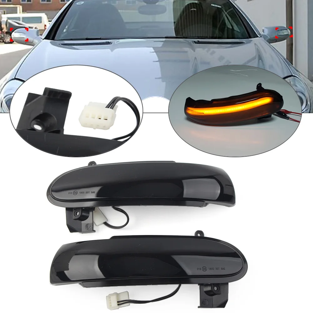 Car LED Dynamic Rearview Mirror Turn Signal Light Indicator w/ Kits For Mercedes Benz SLK-Class R171 W171 SL-Class R230 W230