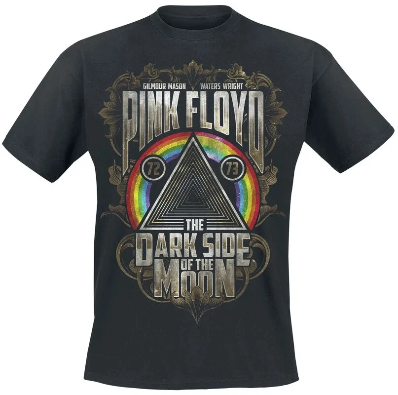 DSOTM 1972  Pink Floyd Band T-Shirt 100% Cotton Graphic Tee Men Women Summer Streetwear Top