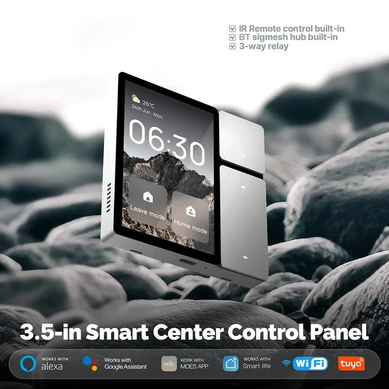 Smart Central Control Panel 3.5 Inch Touch Screen WiFi Enabled Multi-functional Intelligent Scene Management System