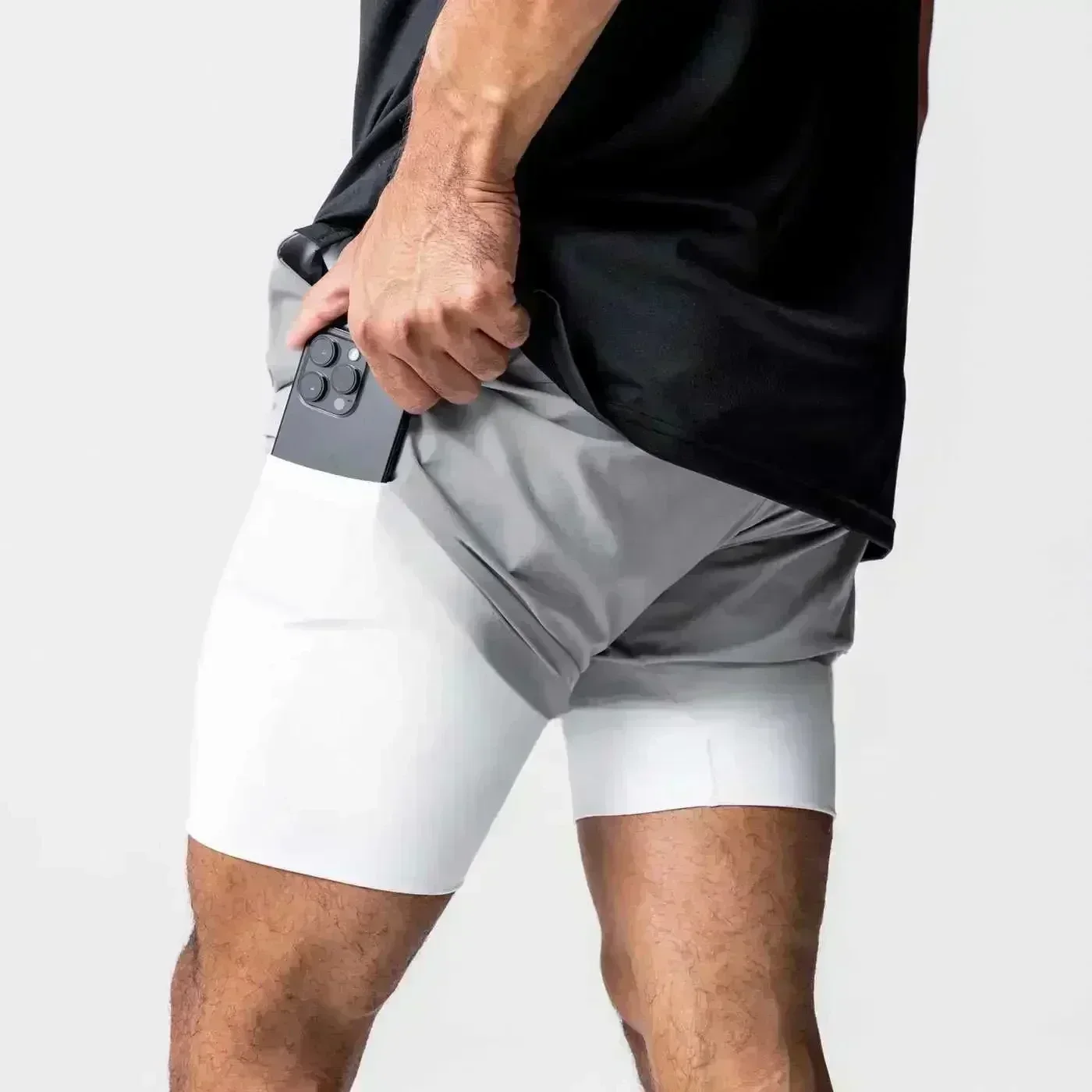 Solo Leveling 2026 New Hot Anime Red Cotton Shorts Men Women Orange Character Blue Glow Scouting Legion Text Black Lining 2025