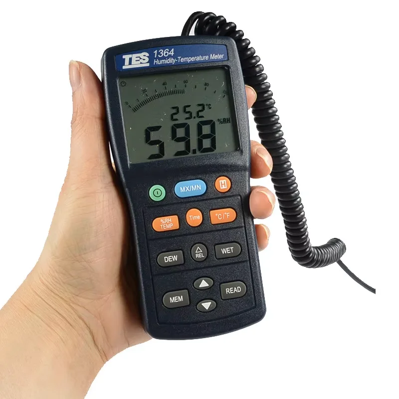 

TES-1364 Digital Datalogging Humidity Temp Temperature Meter Tester Hygrometer