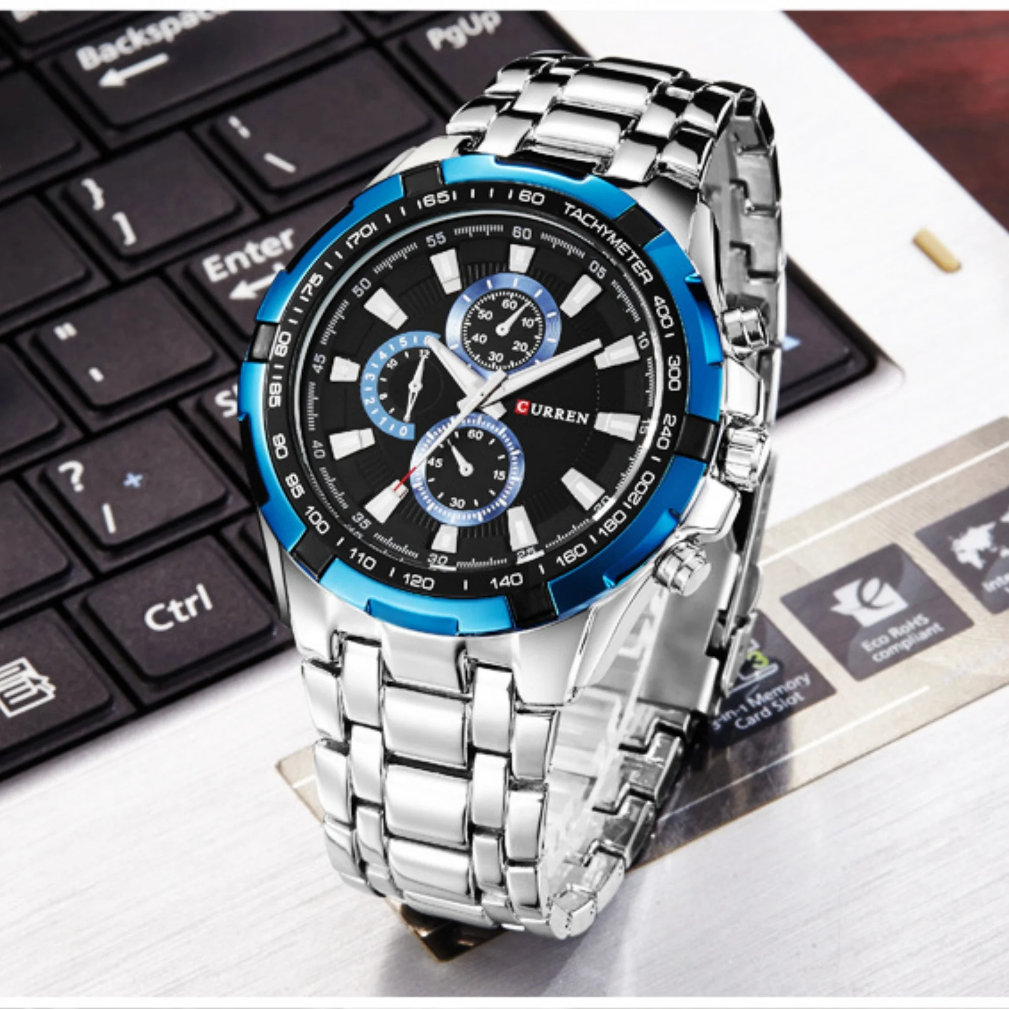 CURREN Men Round Quartz Watch Band Sports Business Wristwatch Luxury Fashion Gift For Gentlemen Daily Outdoor Wear view 4