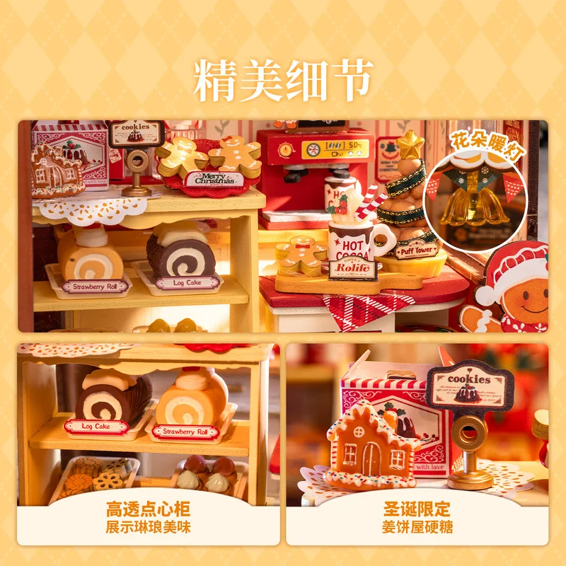 لتقوم بها بنفسك صندوق تشغيل الموسيقى الخشبي عيد الميلاد حلم هدية مصنع ثلاثية الأبعاد الألغاز الخشبية نموذج أطقم بناء أفضل الهدايا للأطفال البالغين هدية الكريسماس #6