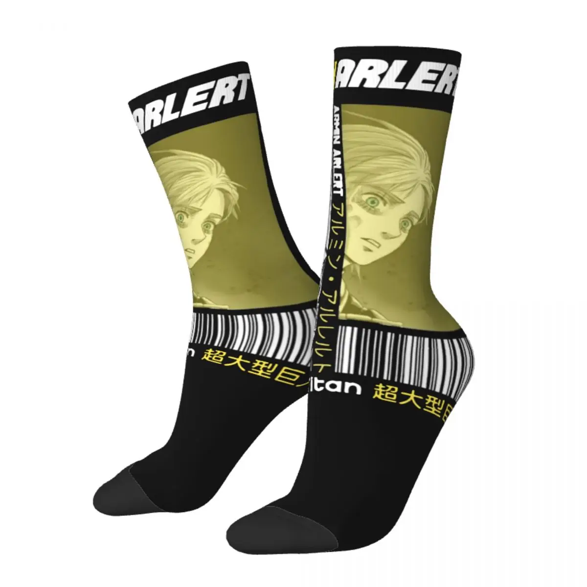 Winter Warm Hip-hop Men's Women's Armin Arlert AOT Colossus Titan Attack On Titan Socks Breathable Soccer Socks