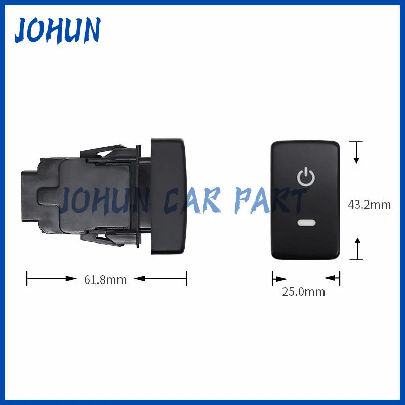 1PC Car LED Front Fog Light Turn On Trunk Music Radar Car Monitor Switch Button for Honda Civic 12-14 CRV 07-16 Accord 08-13 New