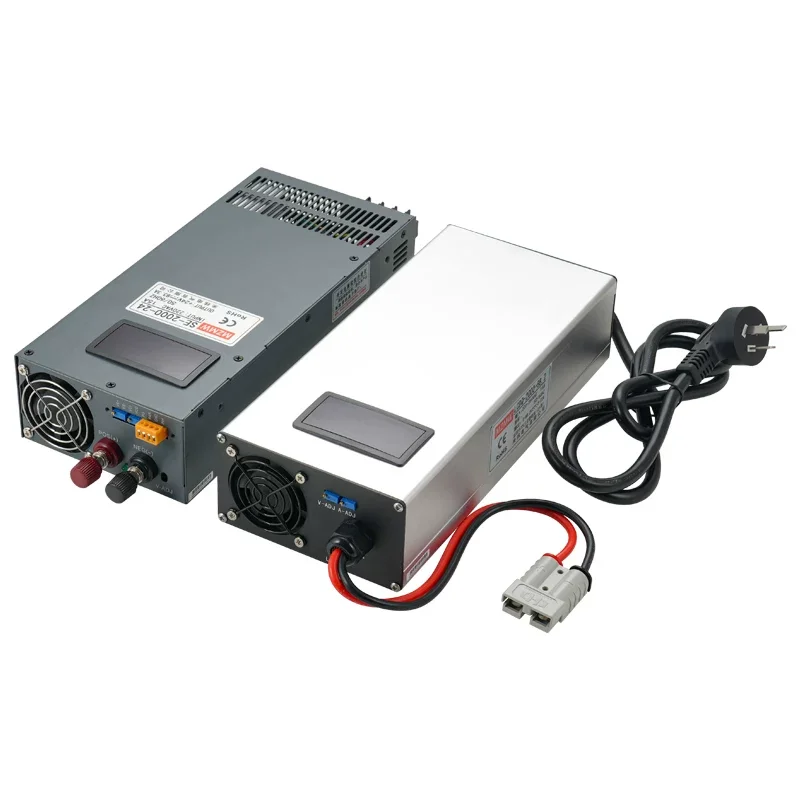 2000W-3000W High Power LiFePO4 Charger 14.6V, Fast Charging for 400AH Battery, 12V/24V/48V/72V Smart Lithium Charger
