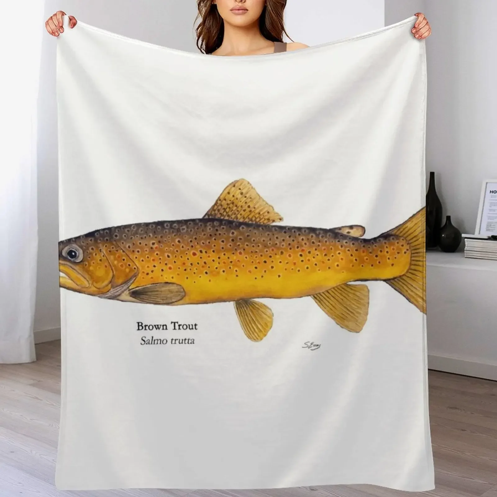 

Brown Trout Throw Blanket Soft Plush Plaid For Baby Fashion Sofas Giant Sofa Blankets
