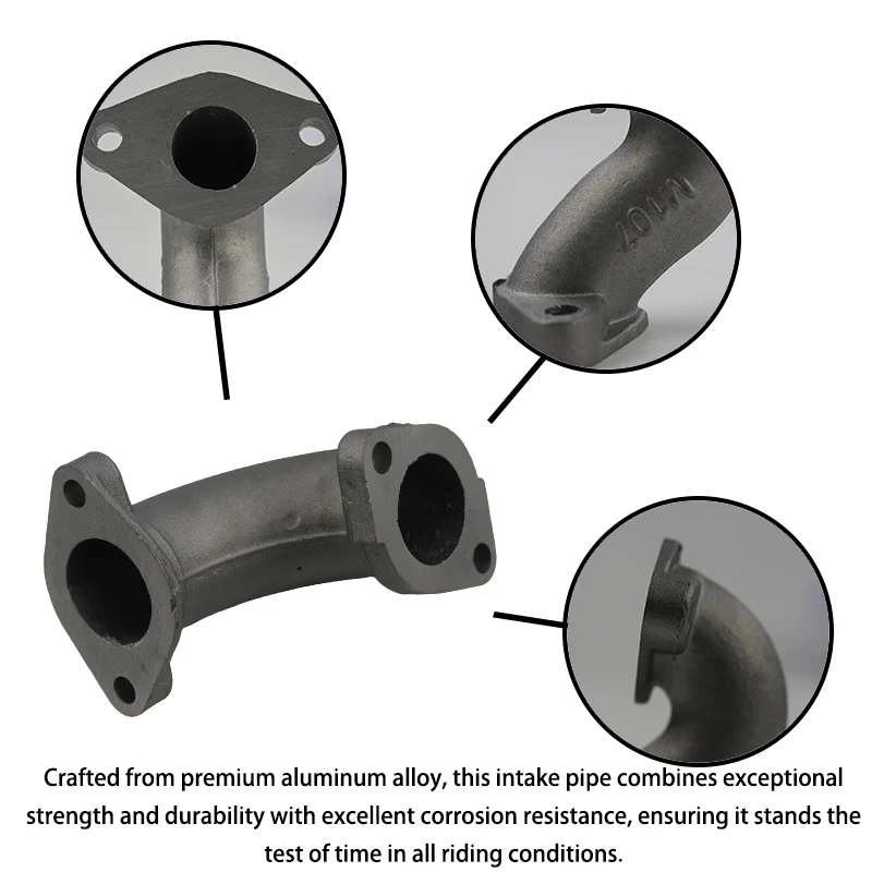 LINGQI karburator Intake Manifold ATV Adapter Inlet Intake pipa untuk 125cc 140cc 150cc 160cc 200cc Moped skuter lubang kotoran sepeda