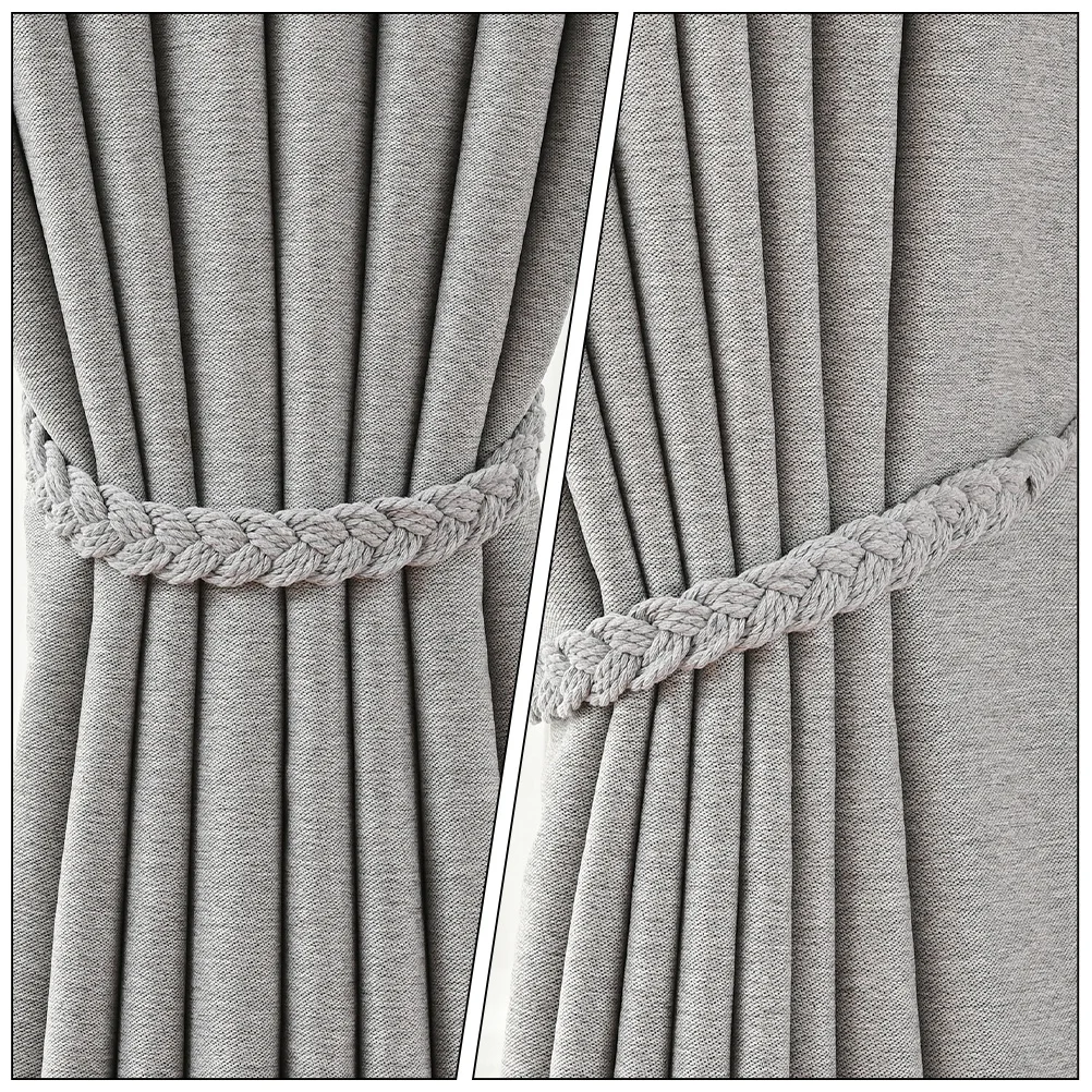 

2Pcs Woven Curtain Holdbacks Stylish Decorative Accessories for Curtains -Resistant Home Supplies Curtain Accessories