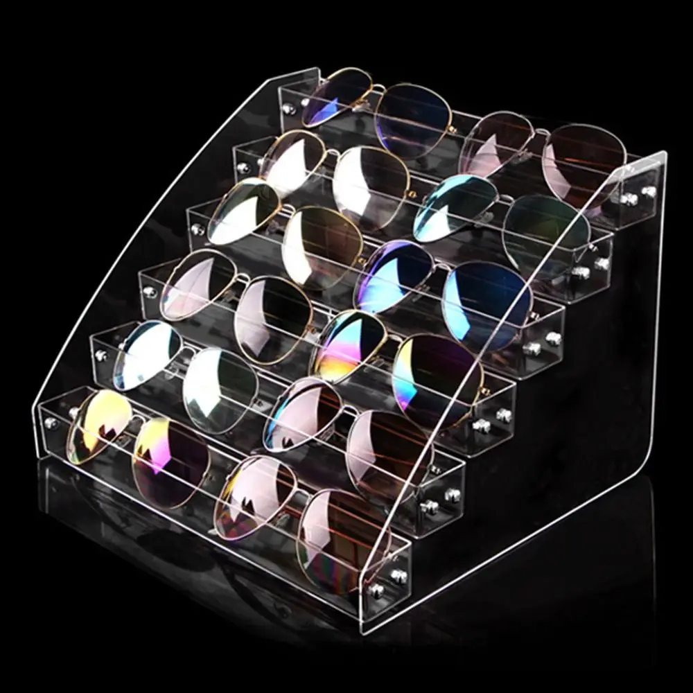 Multi Layers Jewelry Organizer Acrylic Stand Nail Polish Shelf Eyeglass Glasses Frame Rack Display Sunglass Women Storage Box