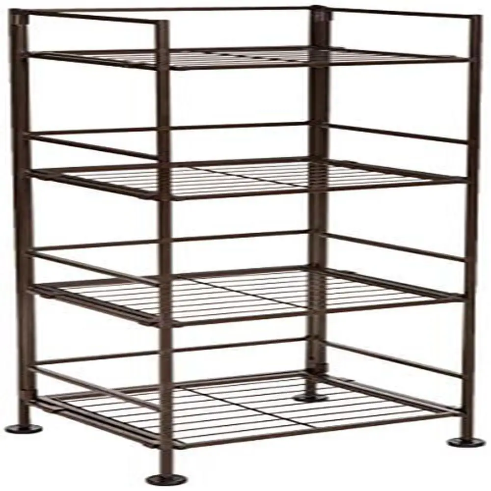 

Durable 4-Tier Iron Tower Bathroom Shelf Steel Shelving Unit Towel & Toiletry Storage 11.4"x11.8"x44.5" Tower Design Bronze