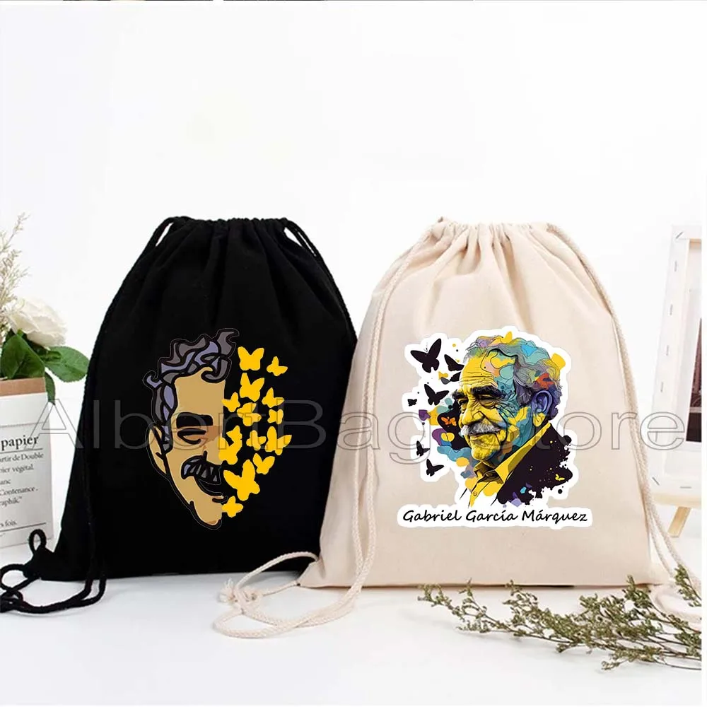 Aesthetic One Hundred Years of Solitude Gabriel Garcia Marquez Book Literature Drawstring Bags Soccer Backpack Gym Sackpack Bag