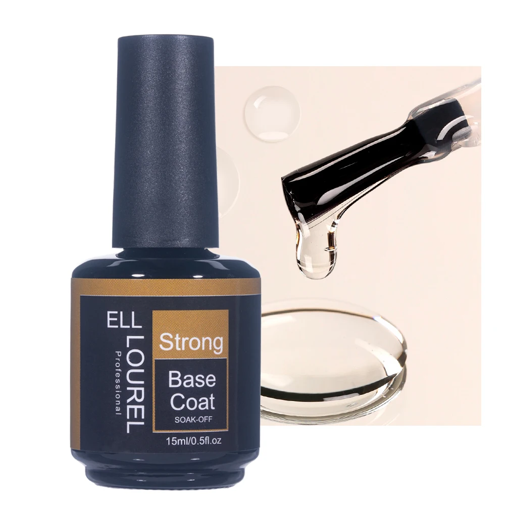 Ell Lourel 30 Soorten Base Coat Top Coat Geen Veeg Uv Gel 15Ml Semi Permanente Glitter Gehard Top Multi-Functie Gel Nagellak