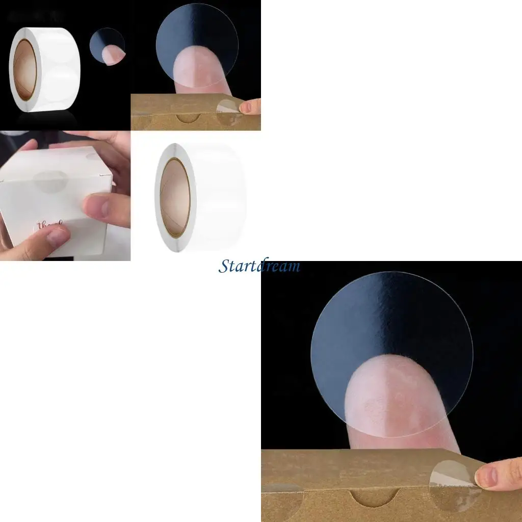 ملصقات ملصق ختم PVC Clear ملصقات ختم مستديرة لبطاقات الأظرف K92C #1