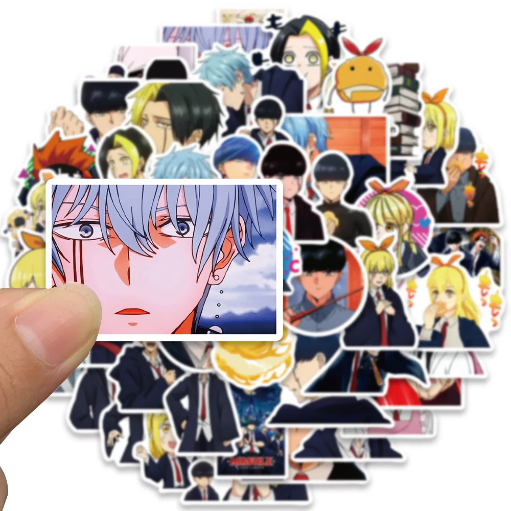 50PCS Classic Anime Mashle Magic and Muscles Stickers Graffiti Decals Waterproof DIY Laptop Luggage Notebook Car Sticker