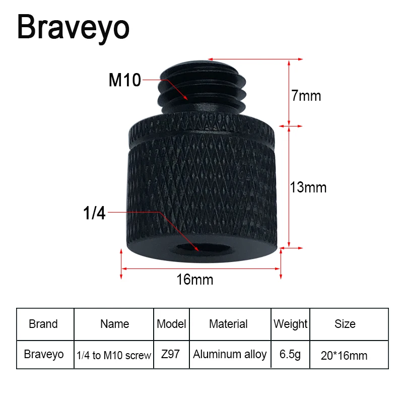 1/4 to M4 M5 M6 M8 M10 Inch Conversion Screw Projector Bracket Adapter Photography Accessories For Dslr Camera Tripod Ballhead