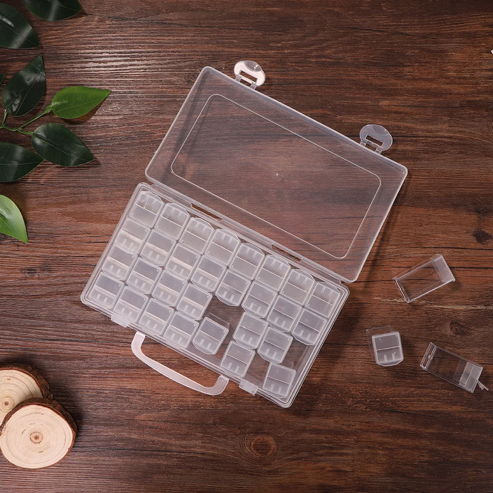 

32 Grids Diamond Painting Beads Storage Box Set Diamond Painting Storage Containers Diamond Art Portable Bead Storage Organizer