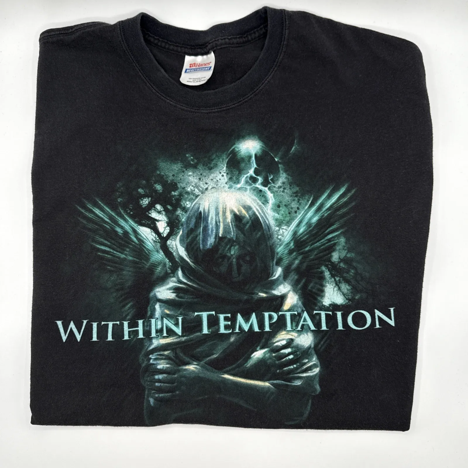 خمر 2000s Y2K ضمن قميص جولة الحفلة الموسيقية لفرقة إغراء XL